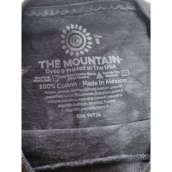 The Mountain Tribal Indian Animals Black Tye Dye T Shirt Mens Size S 100% Cotton - Picture 5 of 8